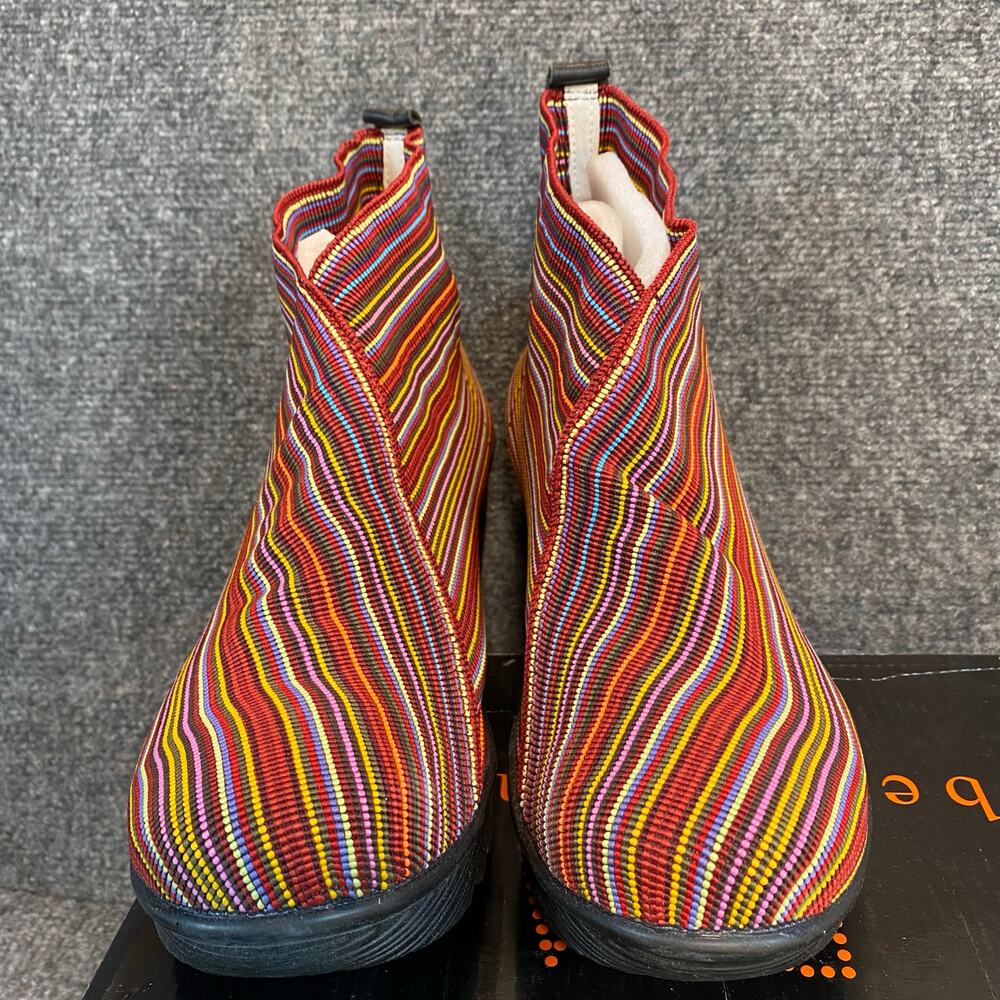 New Bernie Mev Womens 41 US 10.5 Multicolored Red Maile Wedge Comfort Ankle Boot - Picture 4 of 8